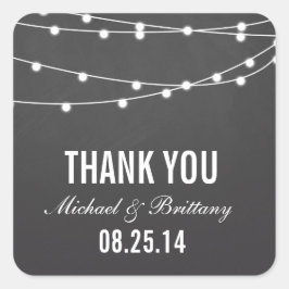 Adesivo Quadrado Luzes de string | Autocolantes