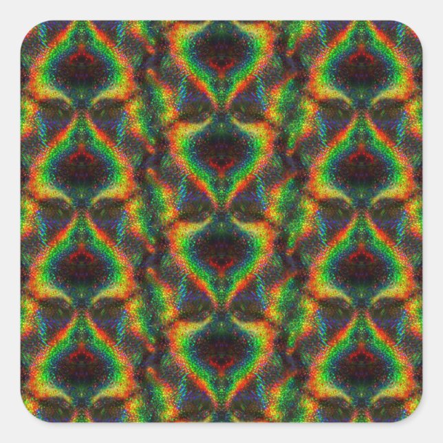 Adesivo Quadrado Luzes Holográficas Holográficas Brilhantes Folha B (Frente)