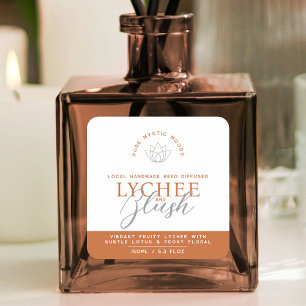 Adesivo Quadrado Lychee Blush - produto difusor de laranja queimado