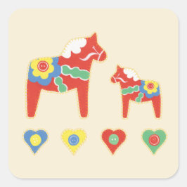 Adesivo Quadrado Lycka Till Chá de fraldas Sticker