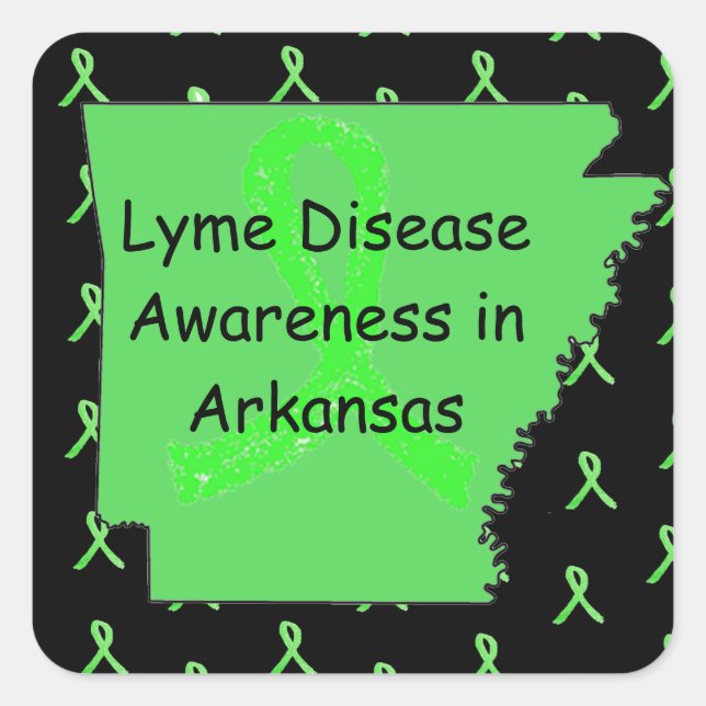 Adesivo Quadrado Lyme Disease in Arkansas Stickers (Frente)
