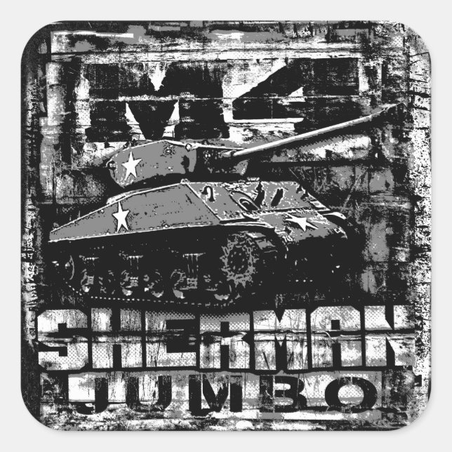 Adesivo Quadrado M4 Sherman Jumbo (Frente)