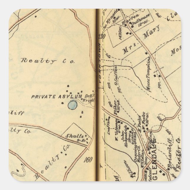 Adesivo Quadrado M. Pleasant, Nova Iorque 2 (Frente)