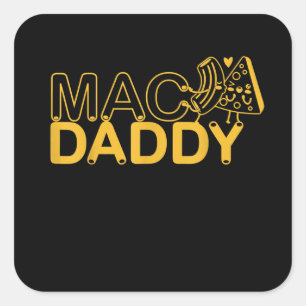 Adesivo Quadrado Mac E Queijo Nutrição Engraçado Graças Mac