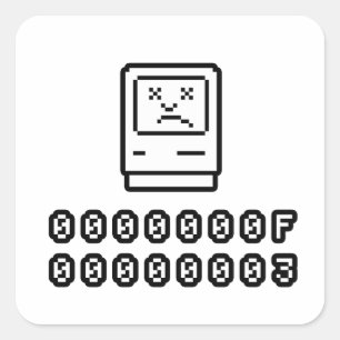 Adesivo Quadrado Mac triste