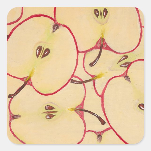 Adesivo Quadrado Maçã  (Frente)