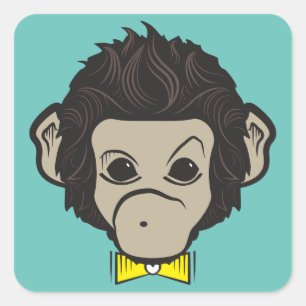 Adesivo Quadrado macaco identica