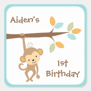 Adesivo Quadrado Macaco-macaco