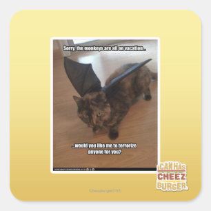 Adesivo Quadrado Macacos em férias