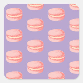 Adesivo Quadrado Macarons rosa