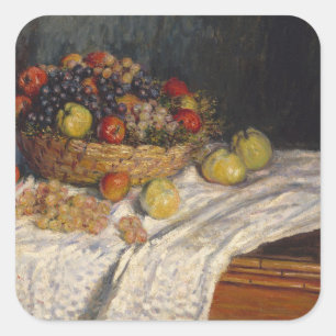 Adesivo Quadrado Maçãs e uvas