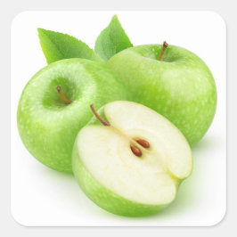 Adesivo Quadrado Maçãs verdes