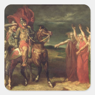 Adesivo Quadrado Macbeth e as Três Bruxas, 1855