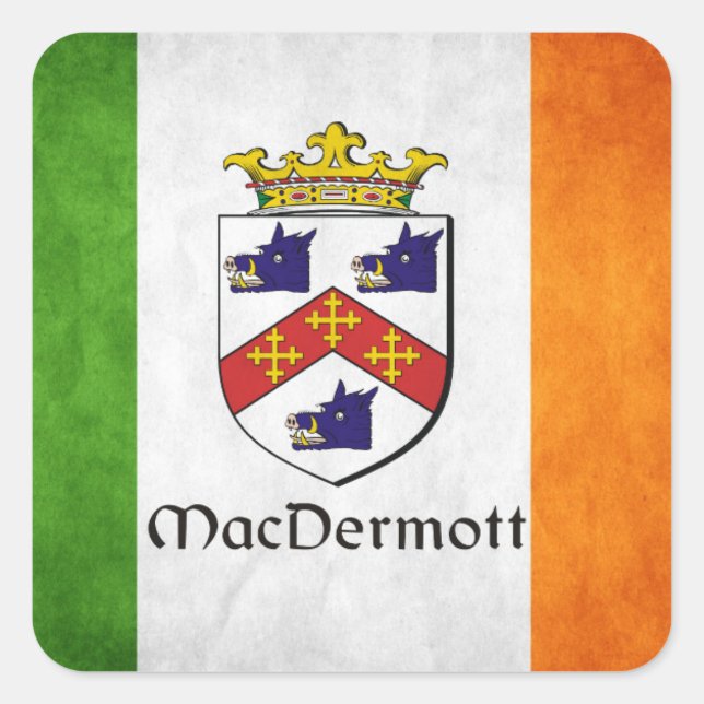 Adesivo Quadrado MacDermott Irlandês (Frente)