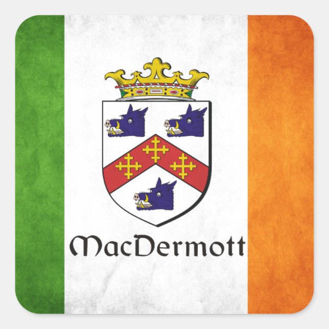 Adesivo Quadrado MacDermott Irlandês (Frente)