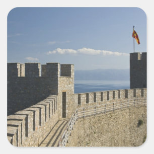 Adesivo Quadrado MACEDÔNIA, Ohrid. Castelo de Car Samoil - Castelo