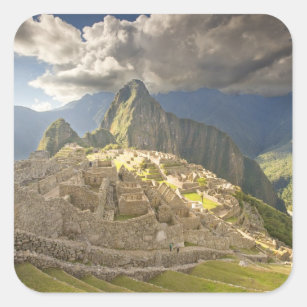 Adesivo Quadrado Machu Picchu, ruínas antigas, mundo da UNESCO 2