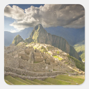 Adesivo Quadrado Machu Picchu, ruínas antigas, mundo da UNESCO 2