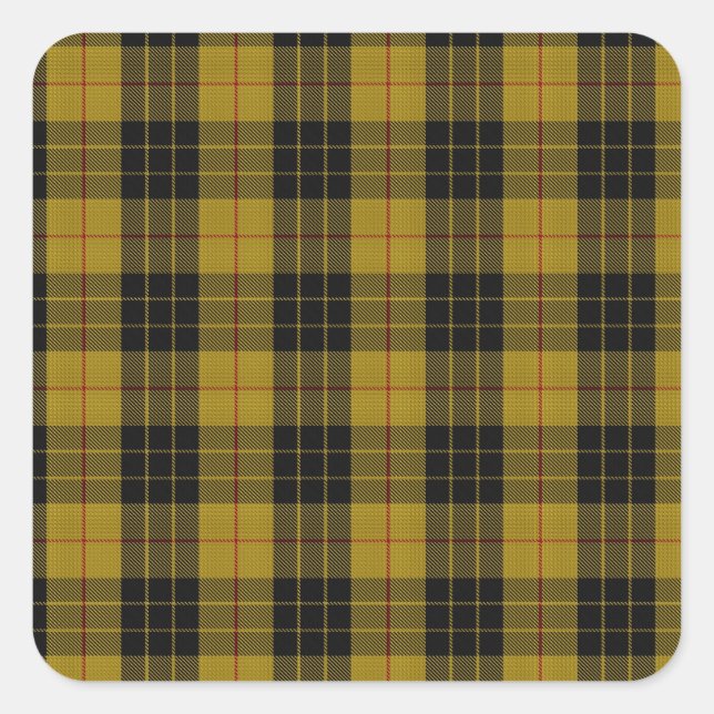 Adesivo Quadrado MacLeod Clan Tartan (também conhecido por "Loud Ma (Frente)