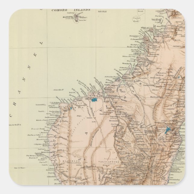 Adesivo Quadrado Madagáscar (Frente)