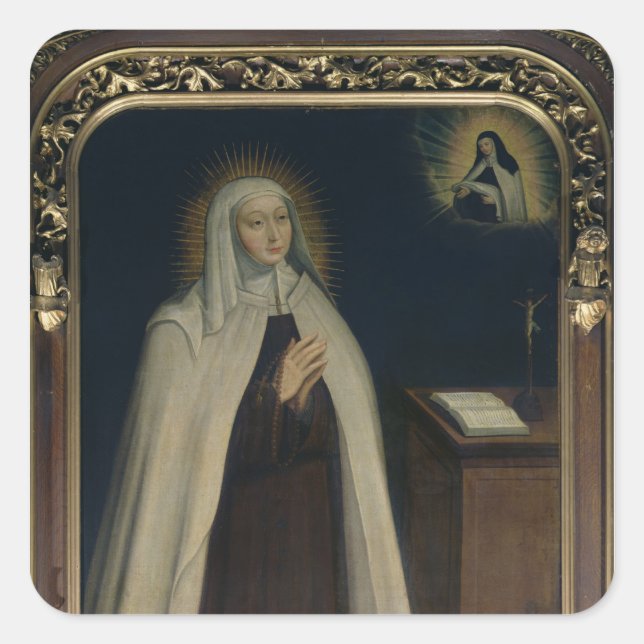 Adesivo Quadrado Madame Acarie conhecida como Marie de l'Incarnação (Frente)