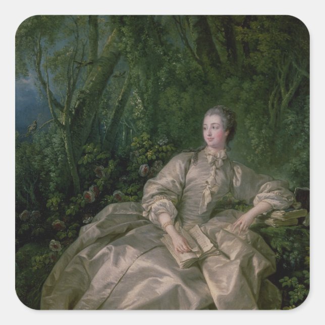 Adesivo Quadrado Madame de Pompadour, 1758 (Frente)