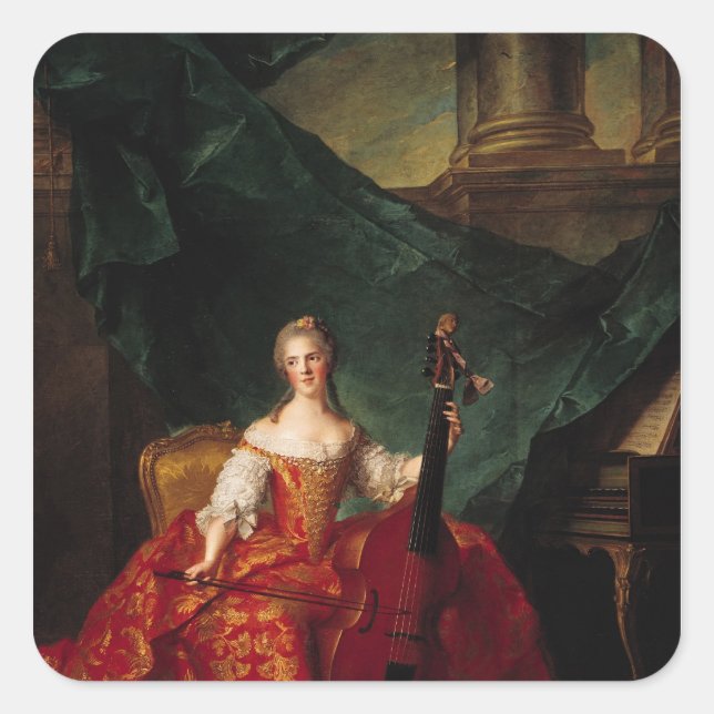 Adesivo Quadrado Madame Henriette de France no Tribunal (Frente)