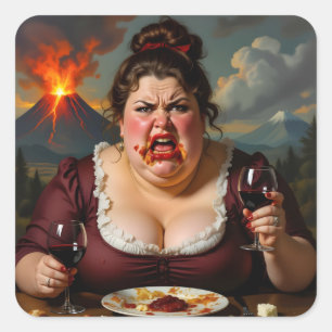 Adesivo Quadrado “Madame Lava-Cake”- Ela Explode a Qualquer Momento