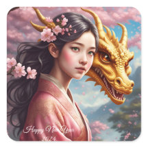 Mädchen zwischen Kirschblüten