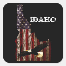 ADESIVO QUADRADO MADEIRA BURNT BALD EAGLE - IDAHO PATRIOT CLR