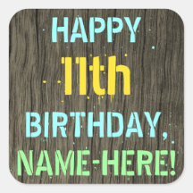 Madeira Faux, Olhar Texto Pintado, Aniversário 11