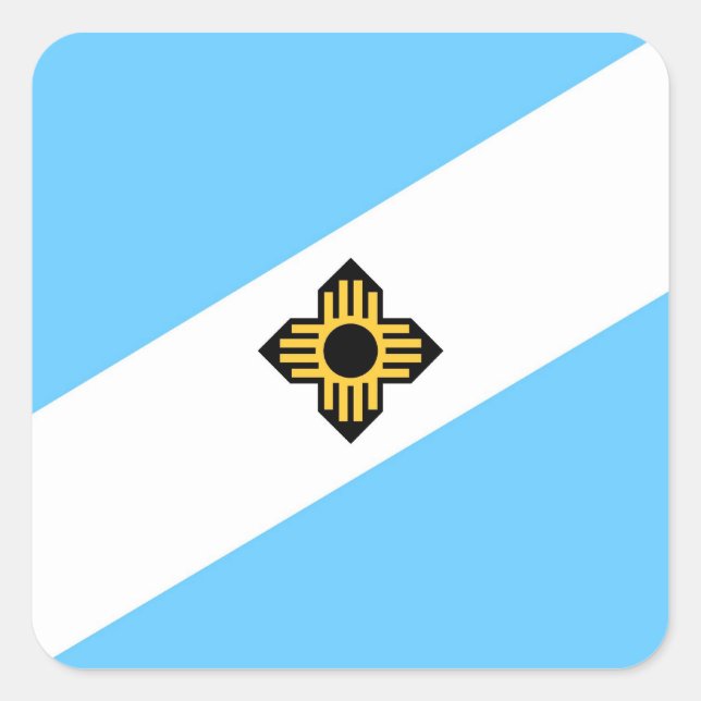 Adesivo Quadrado Madison City flag Wisconsin estado América do país (Frente)