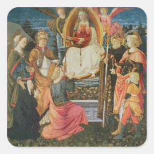 Adesivo Quadrado Madonna da cintura sagrado, 1456 (tempera sobre
