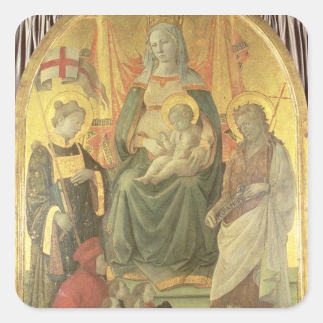 Adesivo Quadrado Madonna del Ceppo, 1453 (e detalhe 62016) (Frente)
