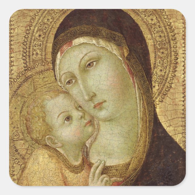 Adesivo Quadrado Madonna e Child 2 (Frente)