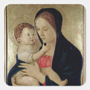 Adesivo Quadrado Madonna e Child, c.1475