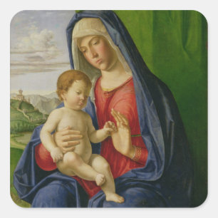 Adesivo Quadrado Madonna e criança, 1490s
