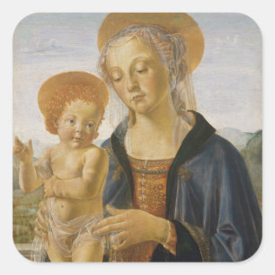 Adesivo Quadrado Madonna e criança, cerca de 1470