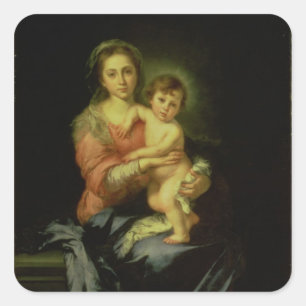 Adesivo Quadrado Madonna e Criança, depois de 1638