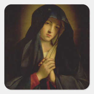 Adesivo Quadrado Madonna na amargura (óleo em canvas)