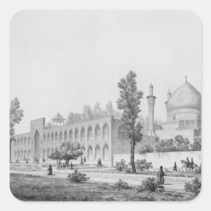 Adesivo Quadrado Madrasa-yi Masjid-i Shah Sultan Hussein, em Isfaha