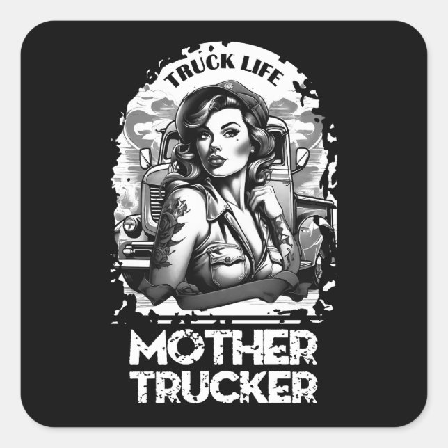 Adesivo Quadrado Madre Trucker (Frente)
