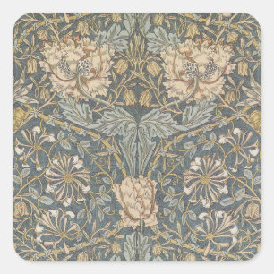 Adesivo Quadrado Madressilva por William Morris, Arte de Flores Vin