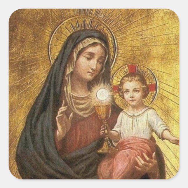 Adesivo Quadrado Mãe Abençoada (Frente)