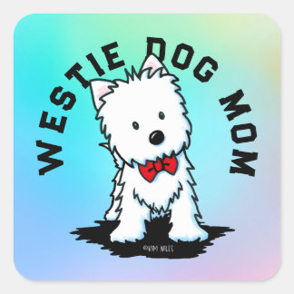 Adesivo Quadrado Mãe de Cachorro Westie
