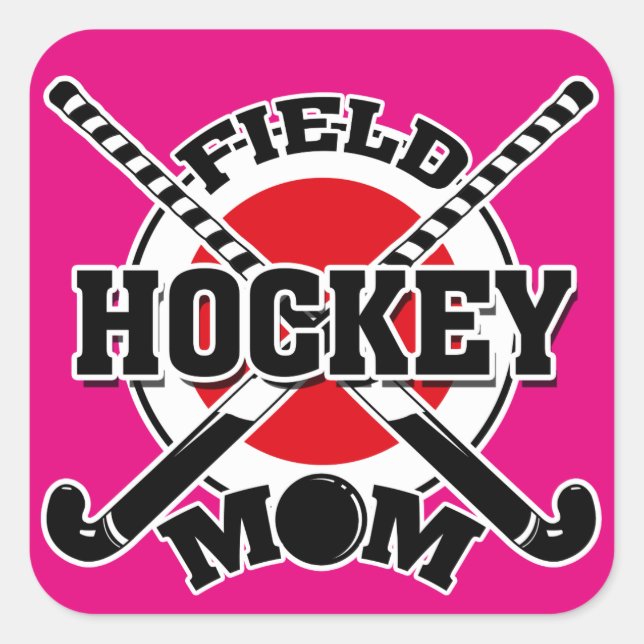 Adesivo Quadrado Mãe de Hockey (Frente)