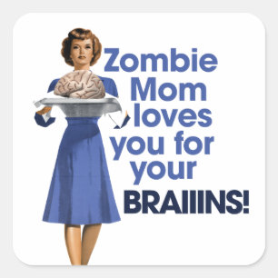 Adesivo Quadrado Mãe do Zumbi