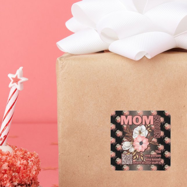 Adesivo Quadrado Mãe Engraçado Cita Por Toda A Impressão (Criador carregado)