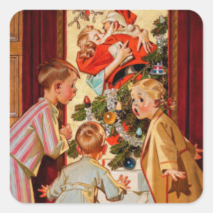 Adesivo Quadrado Mãe Kisses Papai Noel