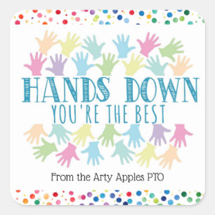 Adesivo Quadrado mãe voluntária... Mãos para baixo, você é o melhor